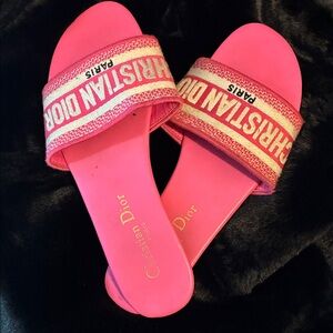 Dior Pink Leather Sandals